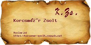 Korcsmár Zsolt névjegykártya